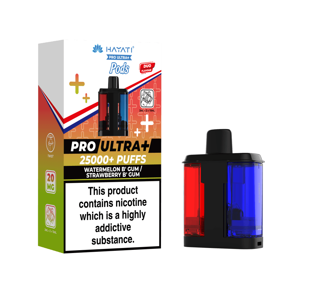 Hayati Pro Ultra Plus 25K Pods Watermelon Bubblegum / Strawberry Bubblegum