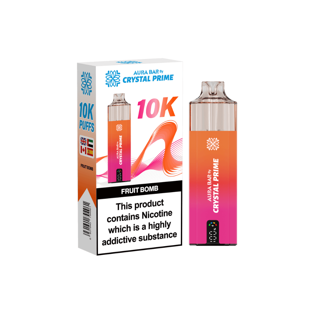 Crystal Prime Aura Bar 10K Prefilled Vape Kit Fruit Bomb