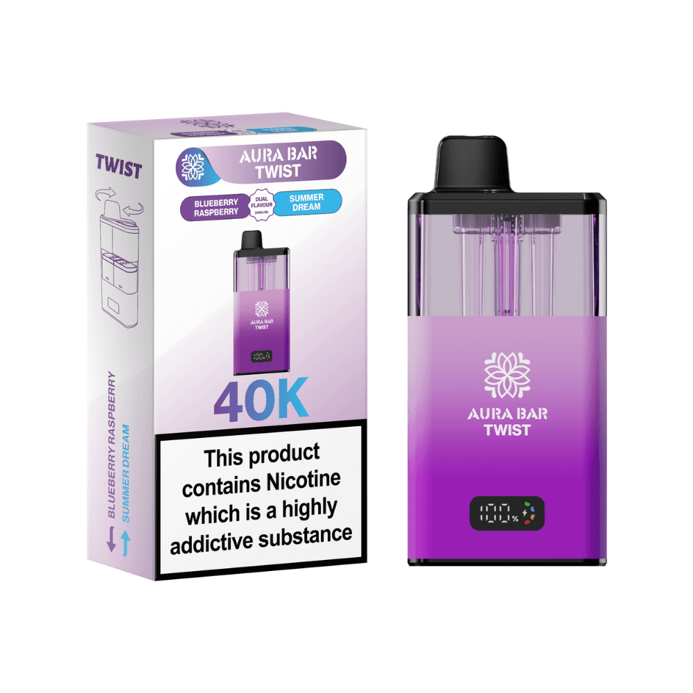 Crystal Prime Aura Bar Twist 40K Vape Kit Blueberry Raspberry / Summer Dream