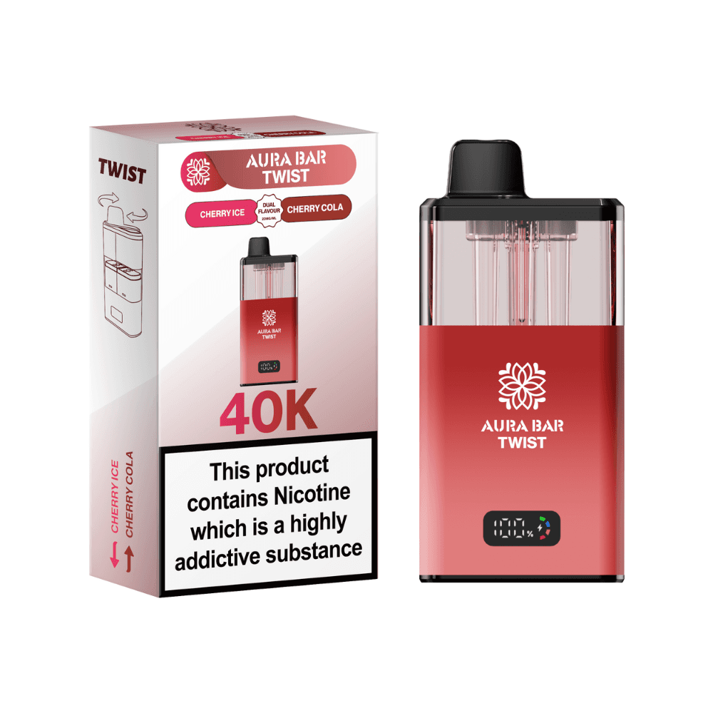 Crystal Prime Aura Bar Twist 40K Vape Kit Cherry Ice / Cherry Cola