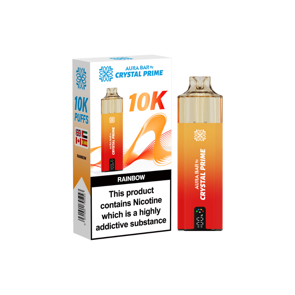 Crystal Prime Aura Bar 10K Prefilled Vape Kit Rainbow