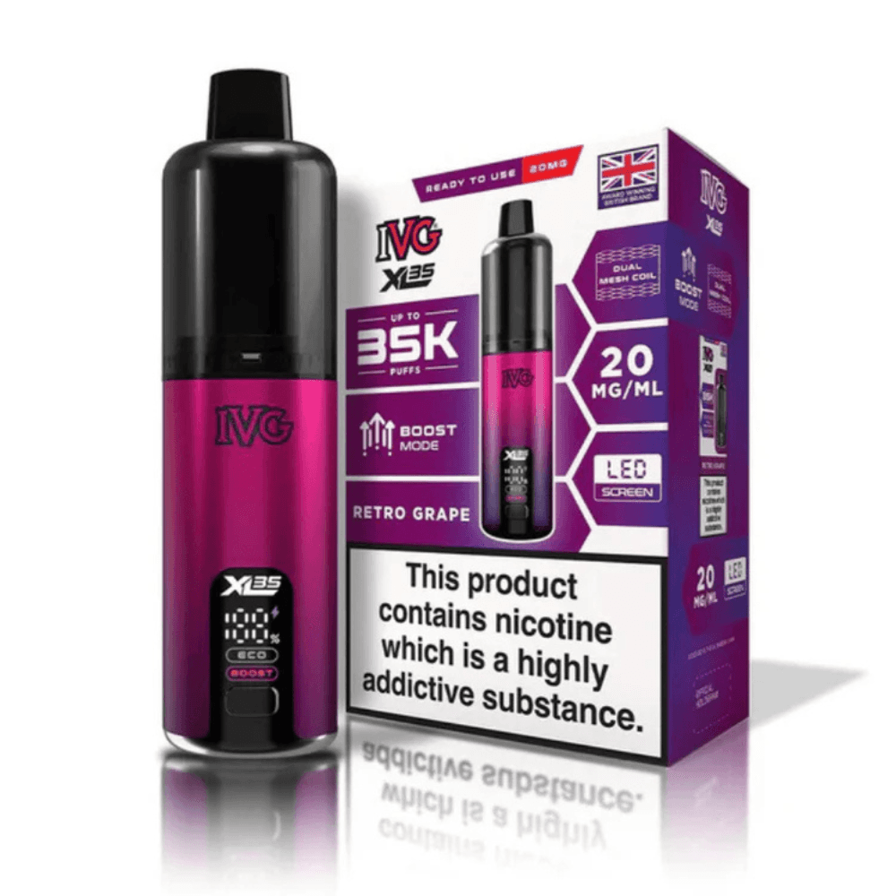 IVG XL 35K Prefilled Pod Vape Kit Retro Grape
