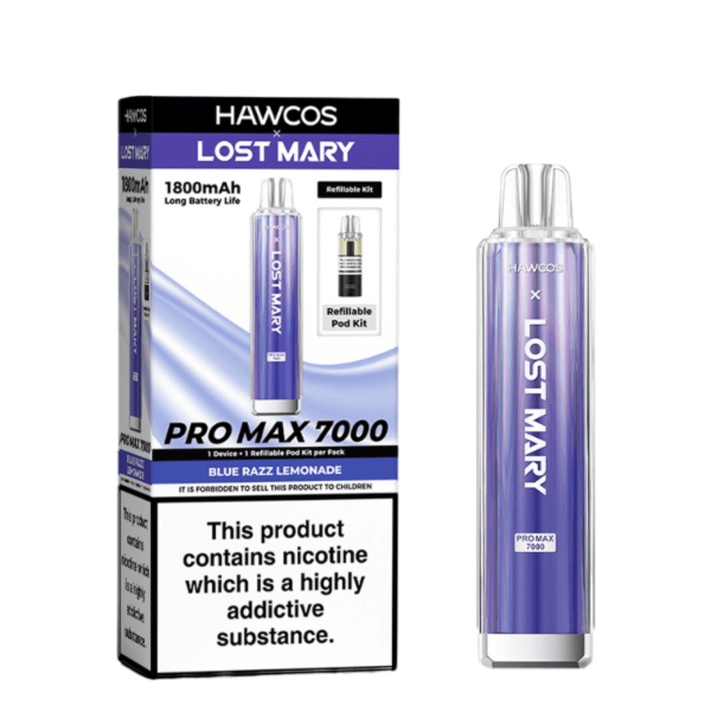 Hawcos x Lost Mary Pro Max 7000 Blue Razz Lemonade