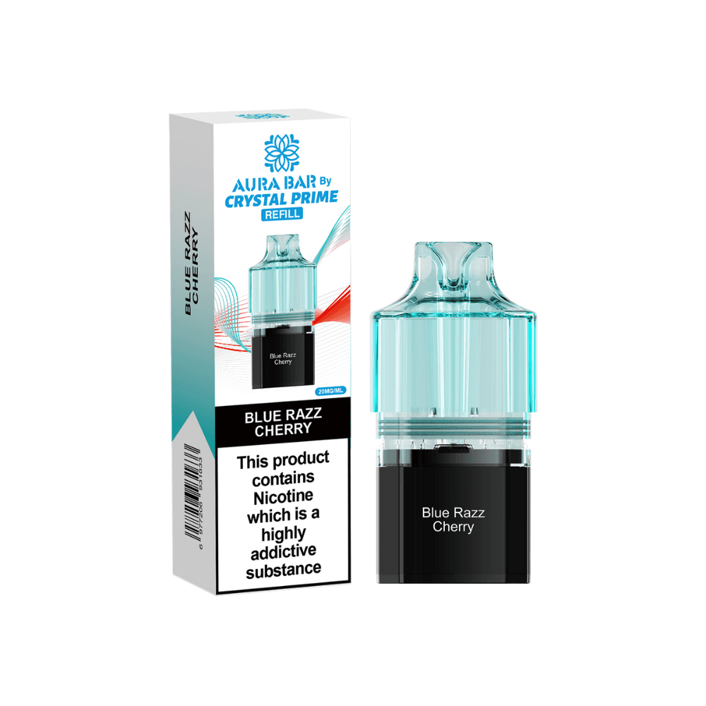 Crystal Prime Aura Bar 10k Pods Blue Razz Cherry