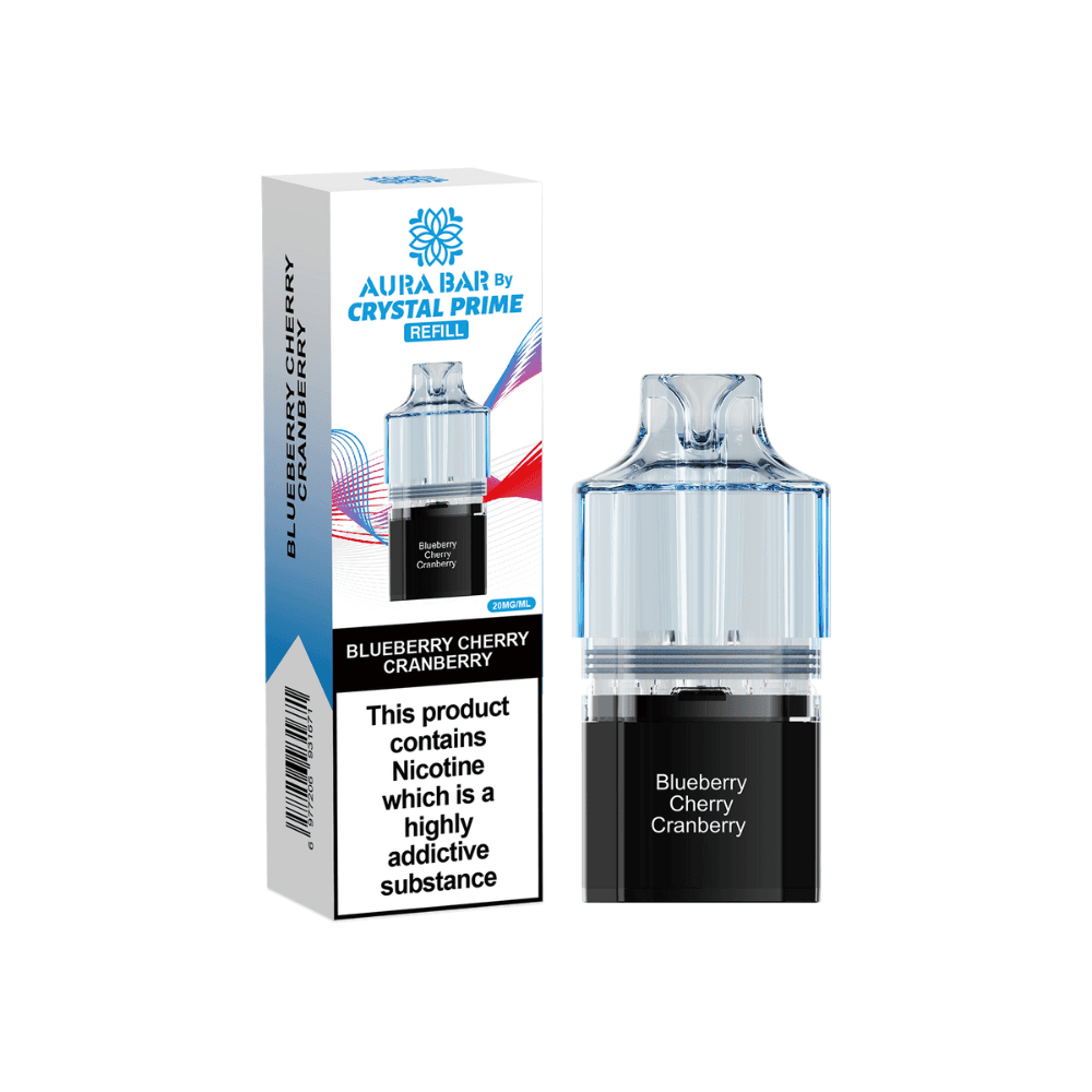 Crystal Prime Aura Bar 10k Pods Blue Cherry Cranberry