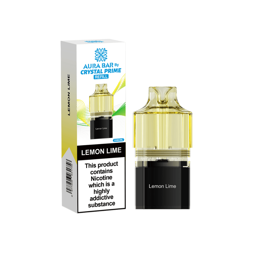 Crystal Prime Aura Bar 10k Pods Lemon Lime