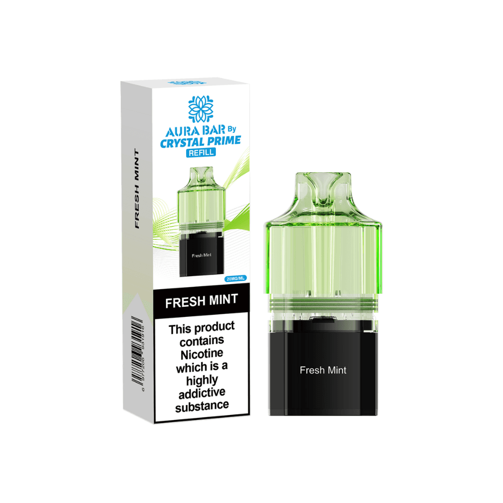 Crystal Prime Aura Bar 10k Pods Fresh Mint