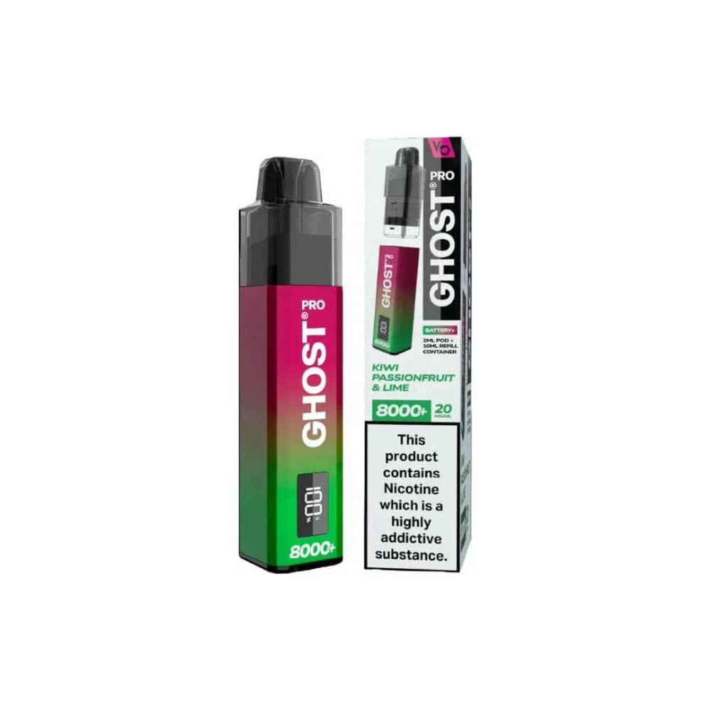 Vapes Bar Ghost Pro 8000 Kiwi Passionfruit & Lime
