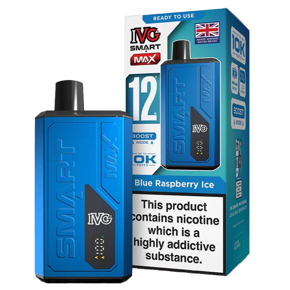 IVG Smart Max 10k Prefilled Vape Kit Blue Raspberry Ice