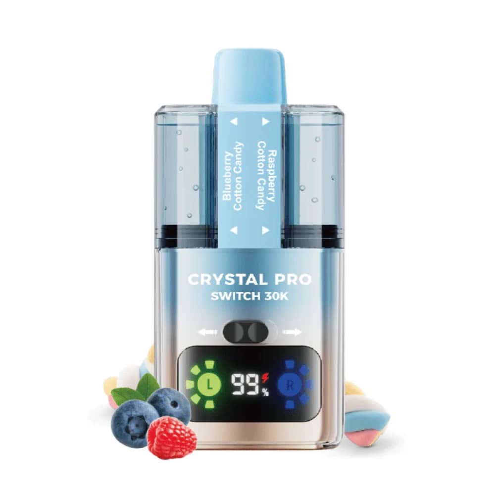 Crystal Pro Switch 30k Prefilled Vape Kit Blueberry Cotton Candy / Raspberry Cotton Candy