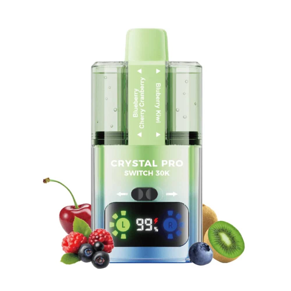 Crystal Pro Switch 30k Prefilled Vape Kit Blueberry Cherry Cranberry / Blueberry Kiwi