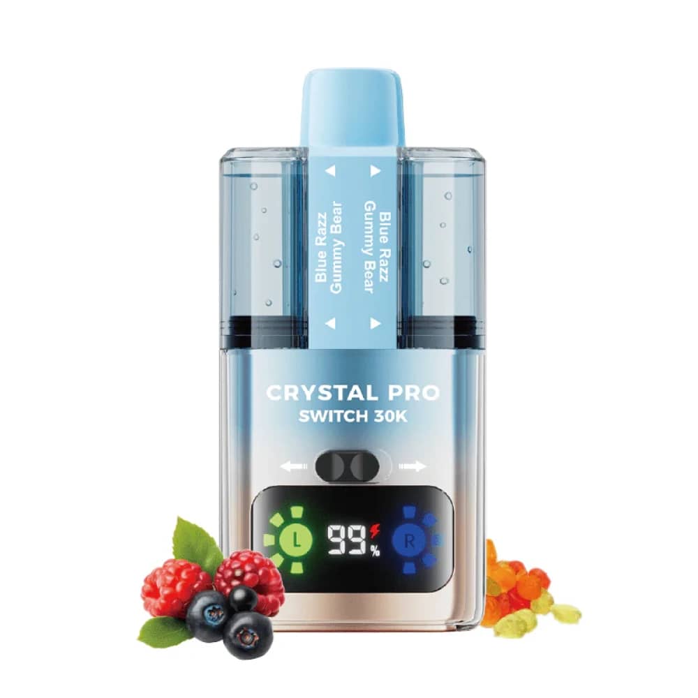 Crystal Pro Switch 30k Prefilled Vape Kit Blue Razz Gummy Bear