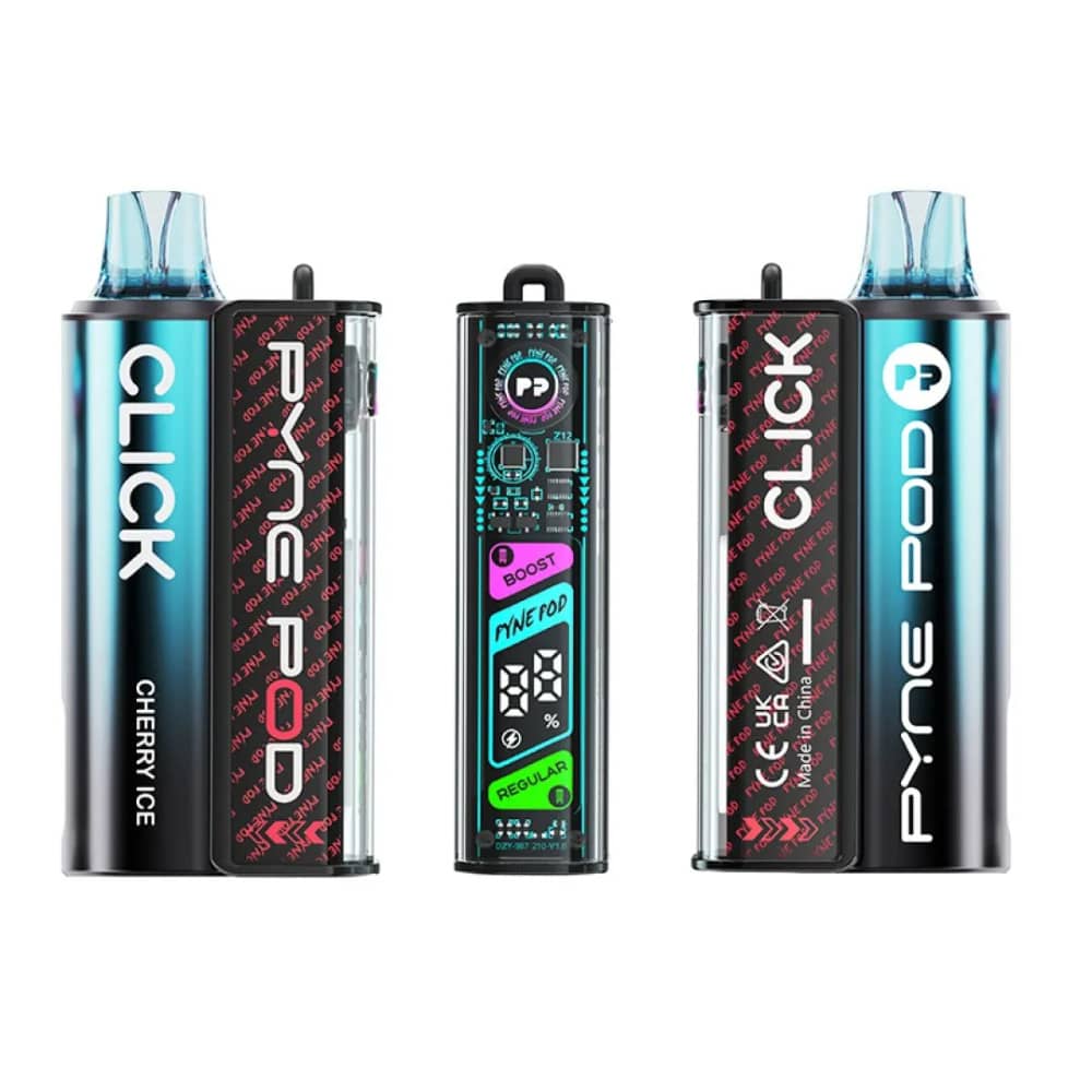 Pyne Pod Click 10k Prefilled Vape Kit Cherry Ice