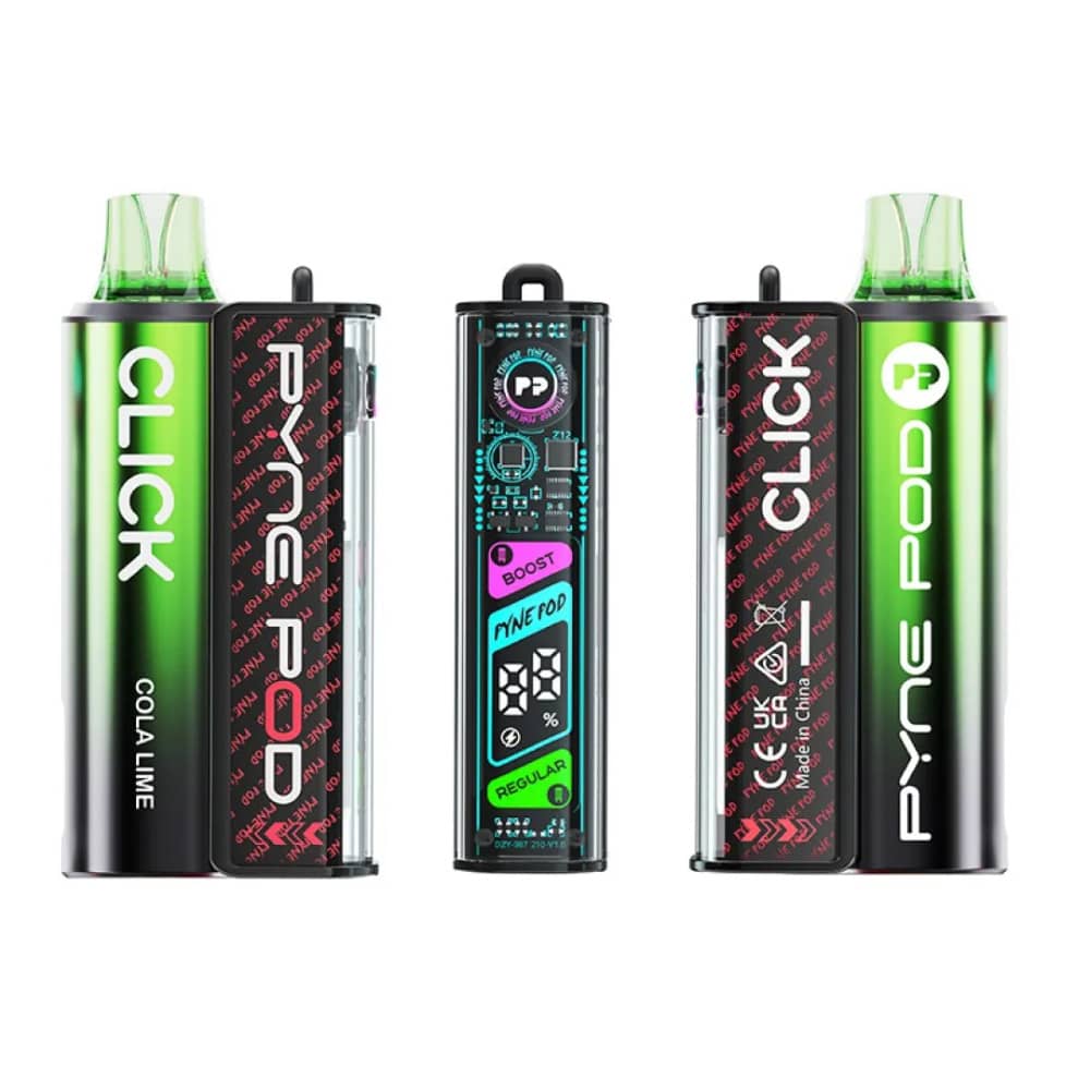 Pyne Pod Click 10k Prefilled Vape Kit Cola Lime