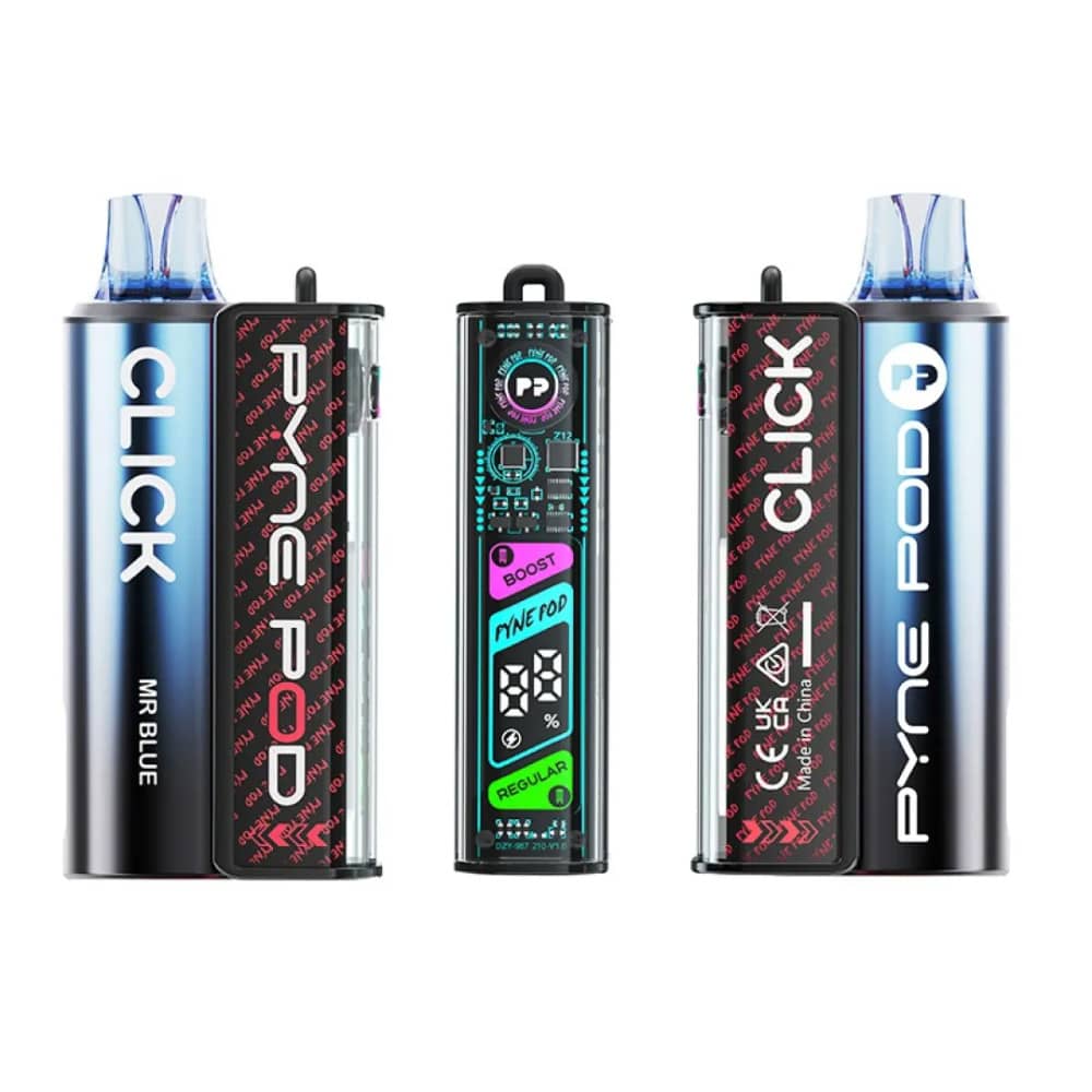 Pyne Pod Click 10k Prefilled Vape Kit Mr Blue