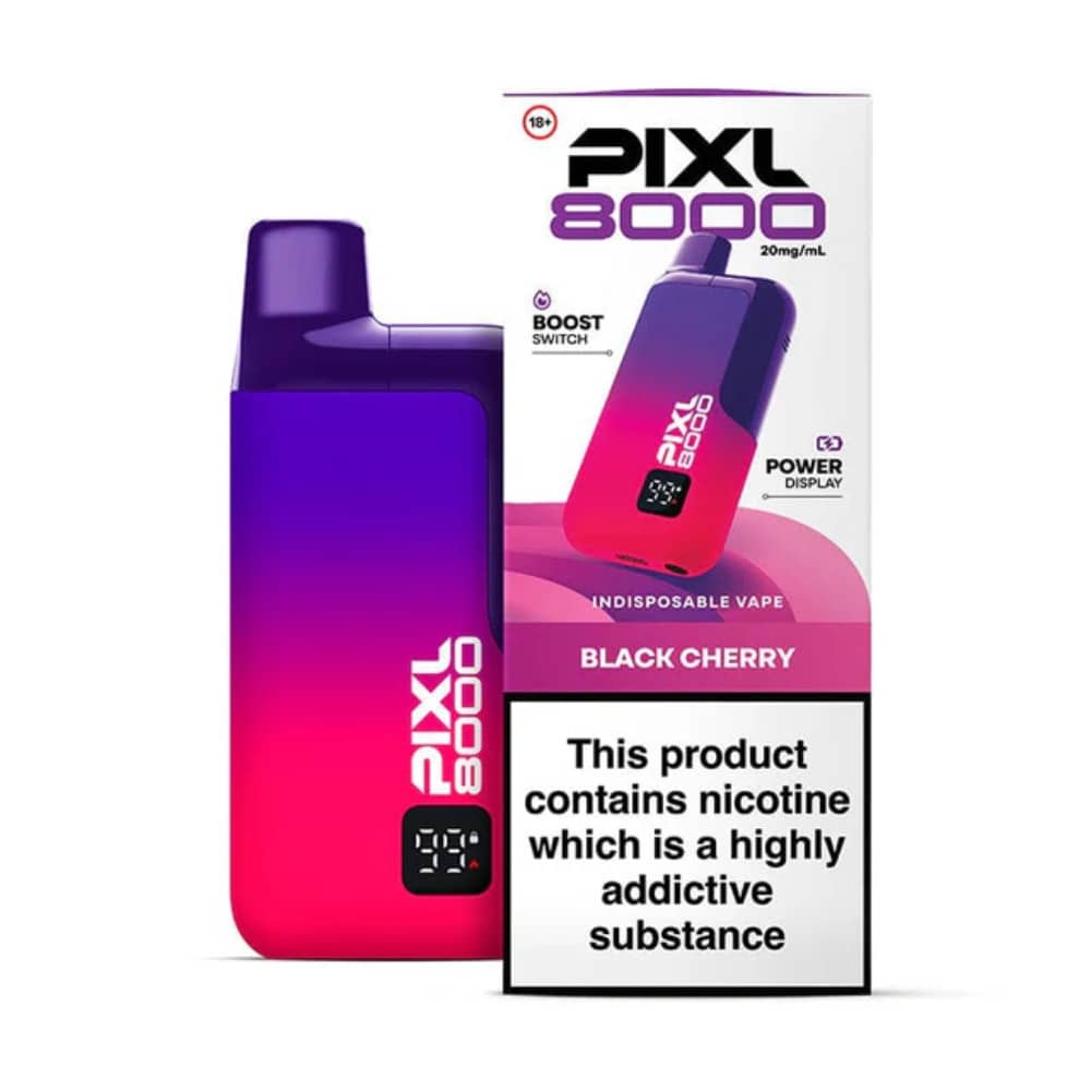 Pixl 8000 Prefilled Pod Vape Kit Black Cherry