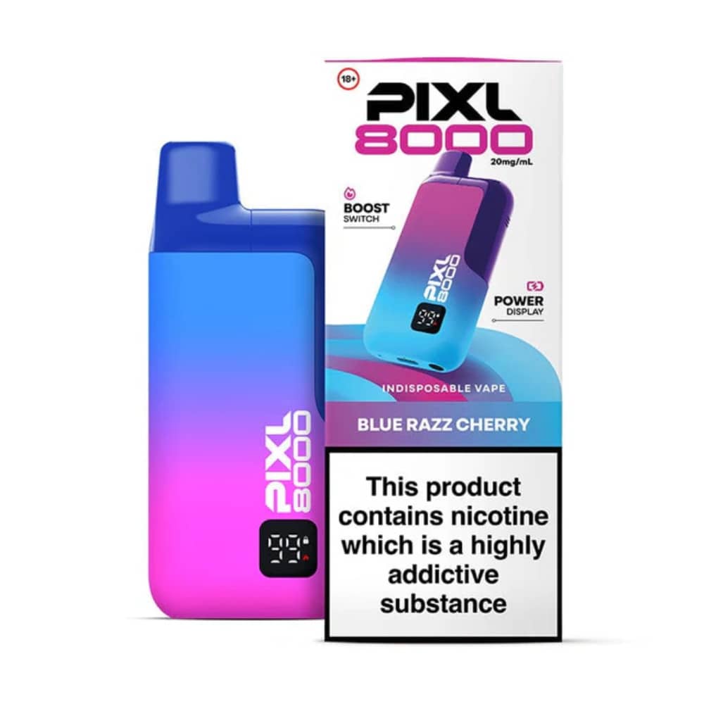 Pixl 8000 Prefilled Pod Vape Kit Blue Razz Cherry