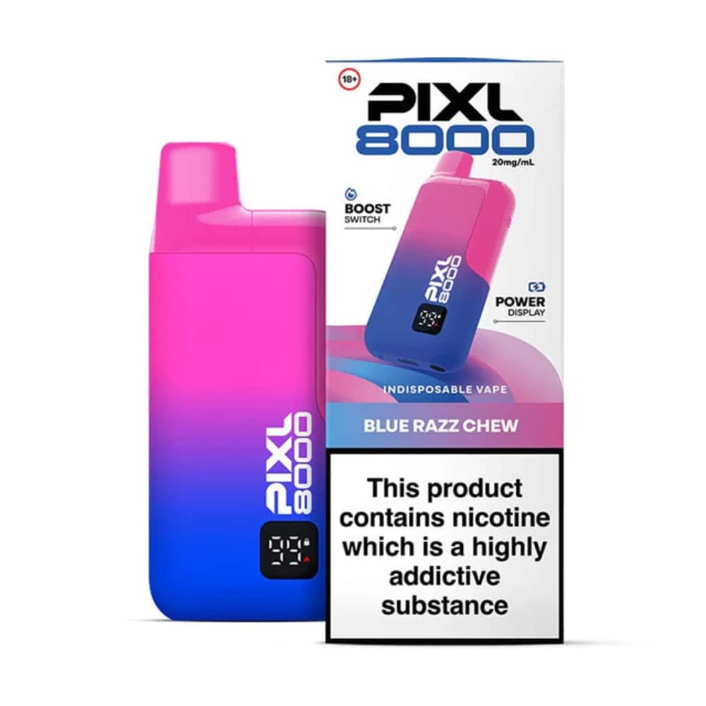 Pixl 8000 Prefilled Pod Vape Kit Blue Razz Chew