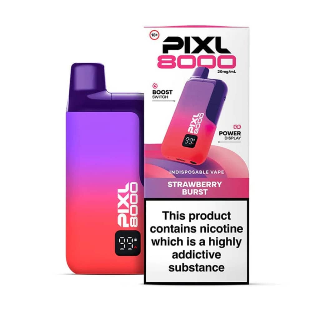 Pixl 8000 Prefilled Pod Vape Kit Strawberry Burst