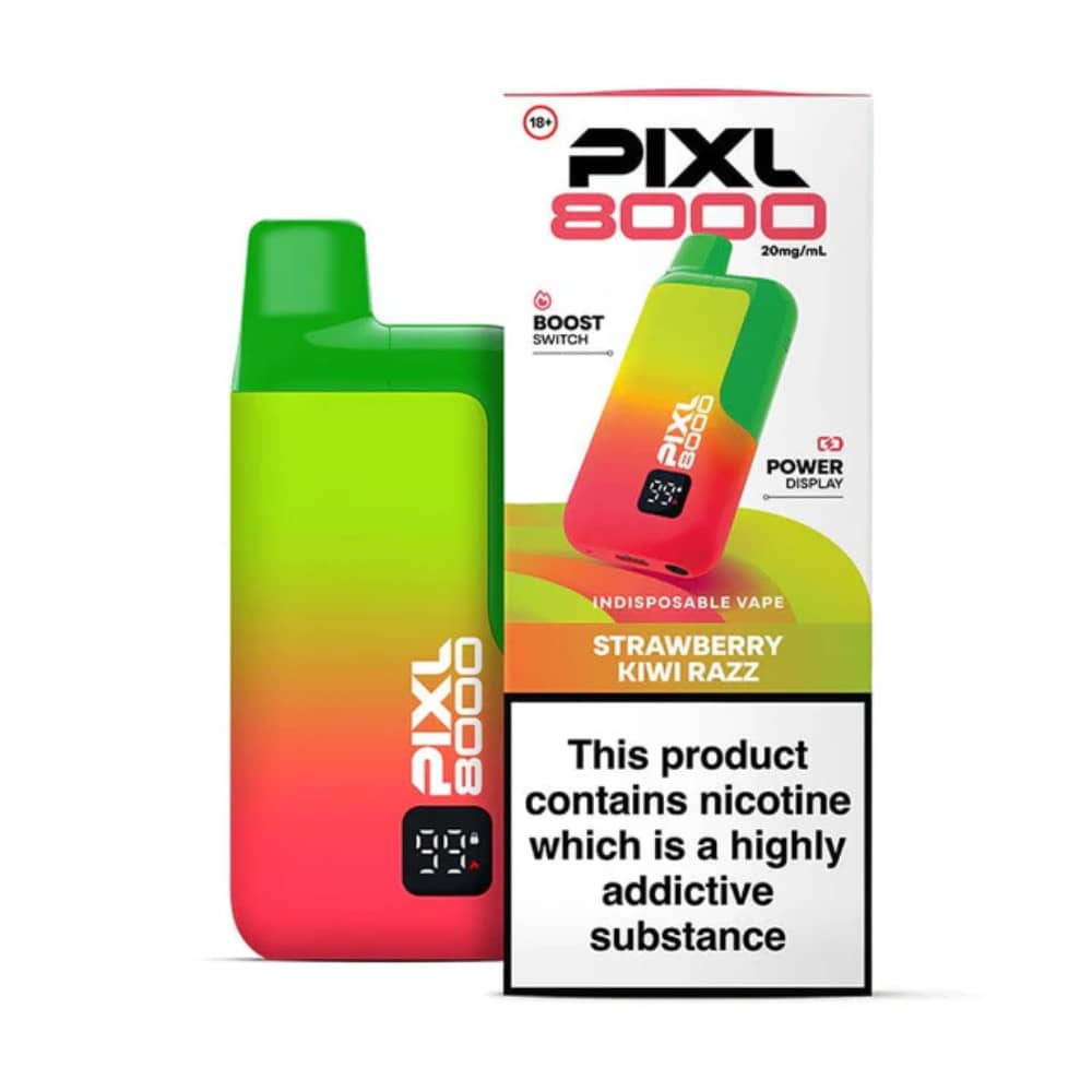 Pixl 8000 Prefilled Pod Vape Kit Strawberry Kiwi Razz