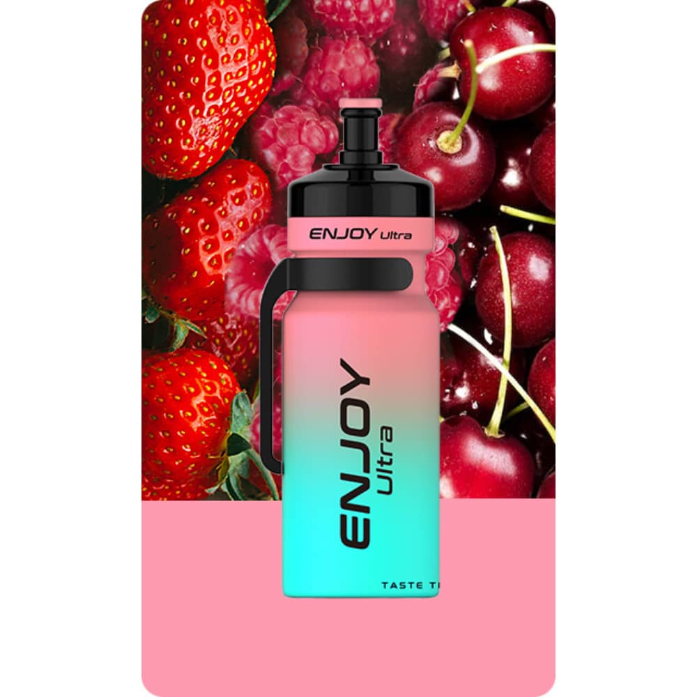 Enjoy Ultra Pro 9000 Prefilled Pod Vape Kit | Box of 10 Strawberry Raspberry Cherry