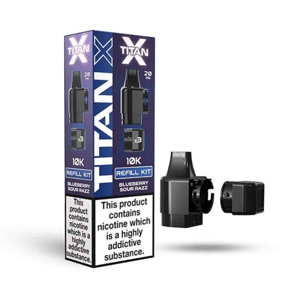 Titan X 10K Pods Blue Sour Razz