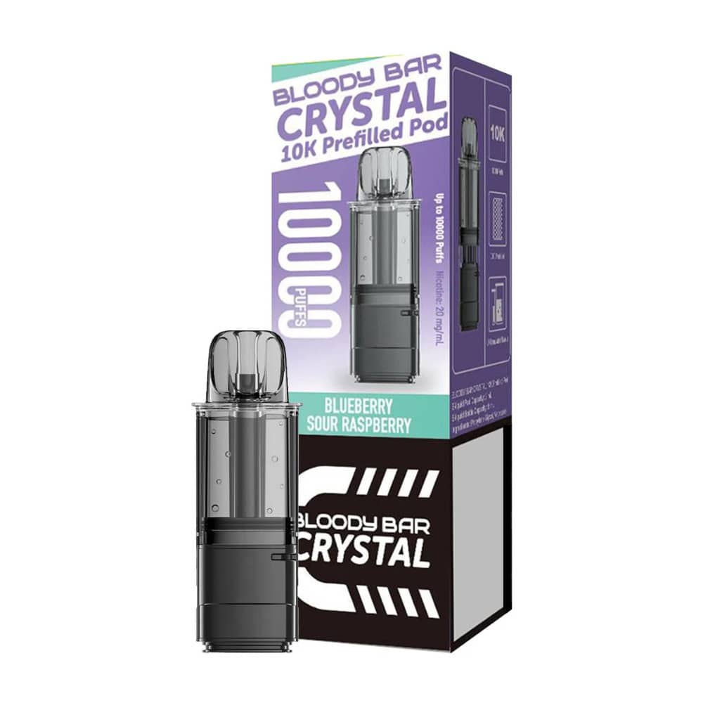 Bloody Bar Crystal 10k Pods Blueberry Sour Raspberry