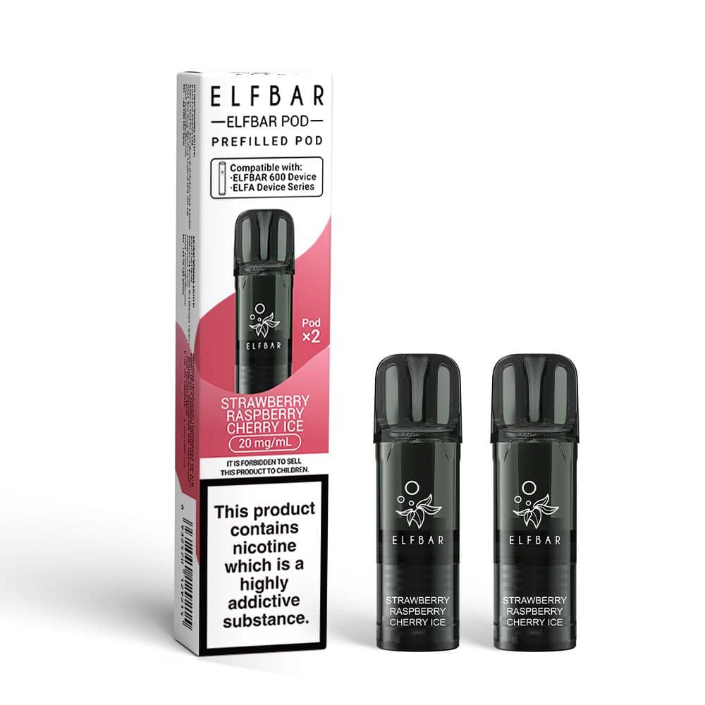 Elf Bar 600 Pods Strawberry Raspberry Cherry Ice