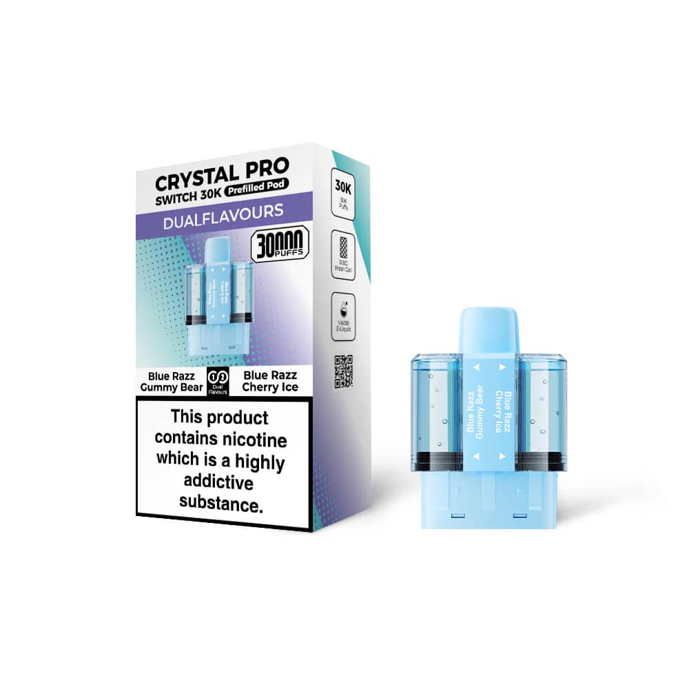 Crystal Pro Switch 30k Pods Blue Razz Gummy Bear / Blue Razz Cherry Ice