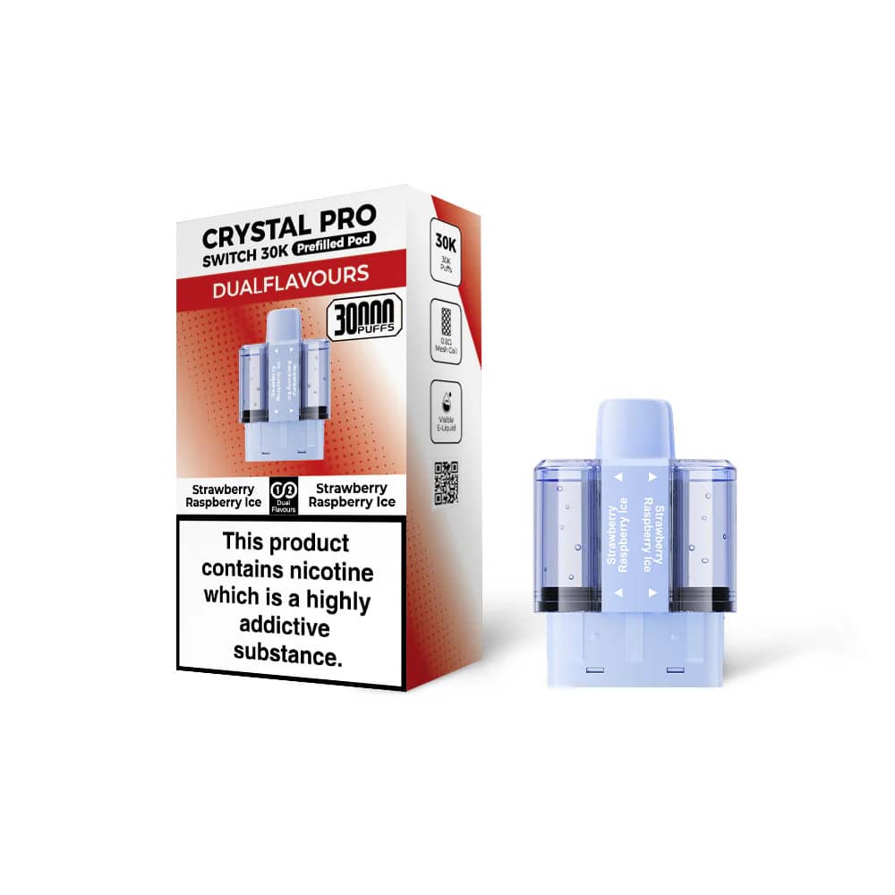 Crystal Pro Switch 30k Pods Strawberry Raspberry Ice