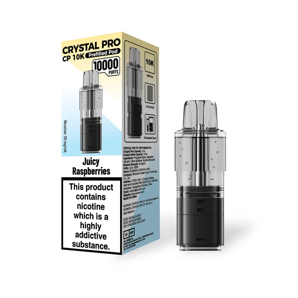 Crystal Pro CP 10k Pods Juicy Raspberries