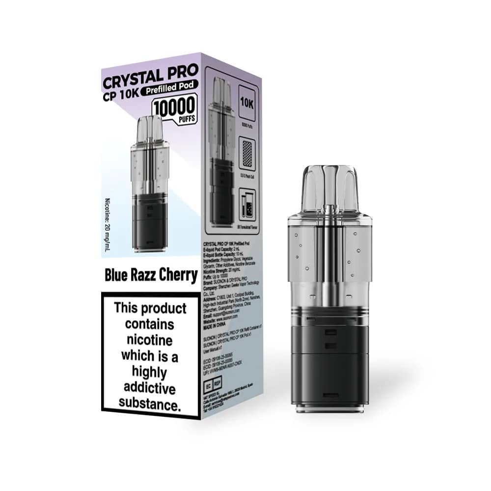 Crystal Pro CP 10k Pods Blue Razz Cherry