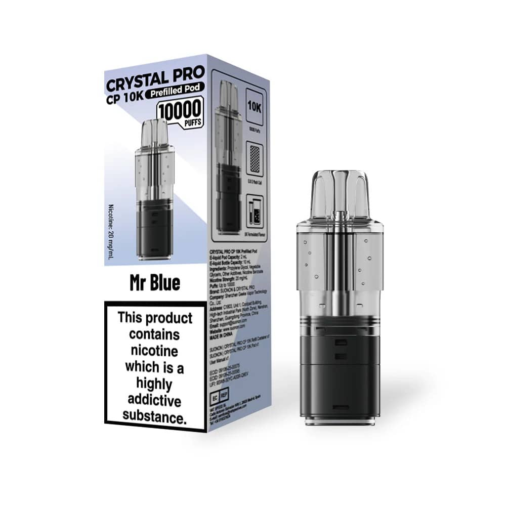 Crystal Pro CP 10k Pods Mr Blue
