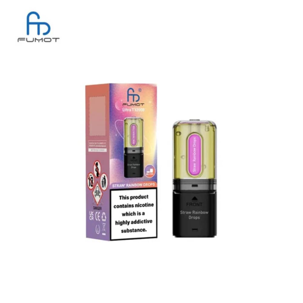 RandM Fumot T32000 Ultra Pods Straw Rainbow Drops