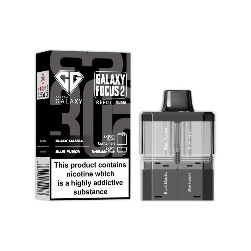 Crystal Galaxy 30k Focus 2 Pods Black Mamba / Blue Fusion