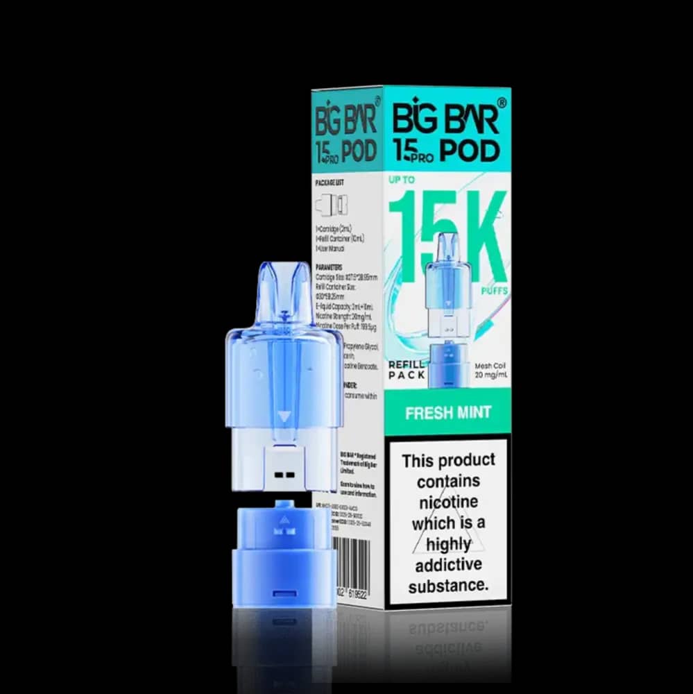 Big Bar Pro 15k Refill Pods (Box of 5) Fresh Mint