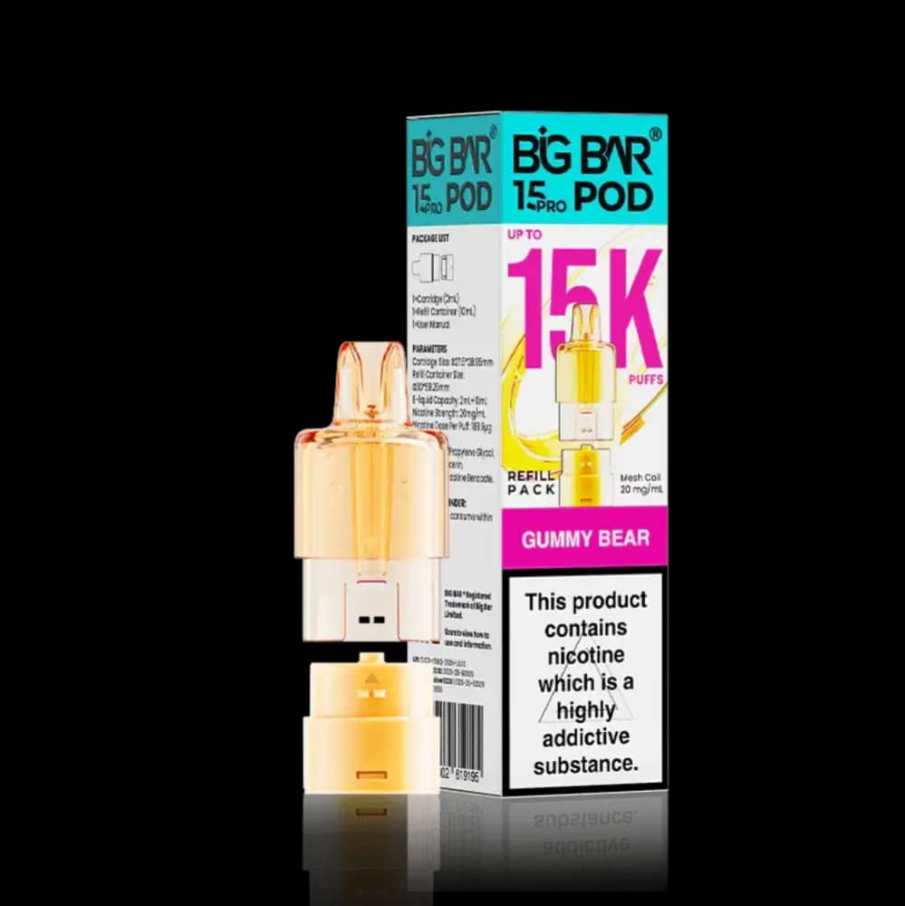 Big Bar Pro 15k Refill Pods (Box of 5) Gummy Bear