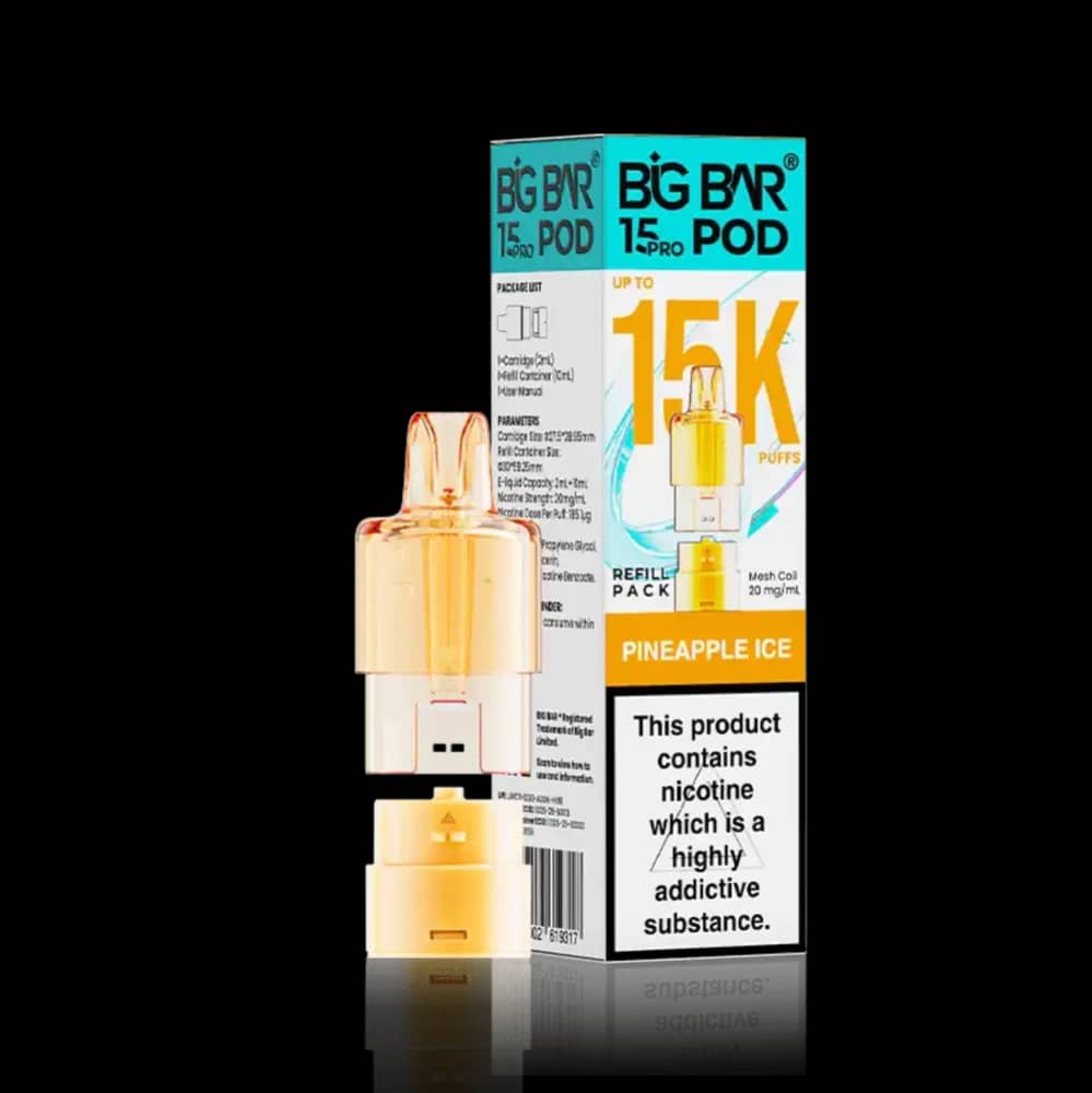 Big Bar Pro 15k Refill Pods (Box of 5) Pineapple Ice