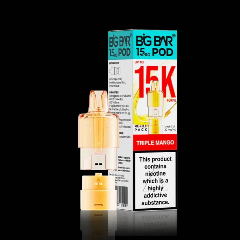 Big Bar Pro 15k Refill Pods (Box of 5) Triple Mango