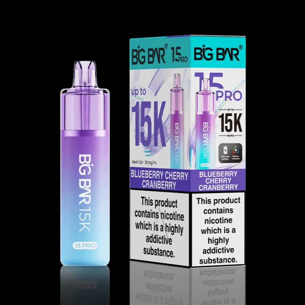 Big Bar Pro 15k Prefilled Vape Kit Blueberry Cherry Cranberry