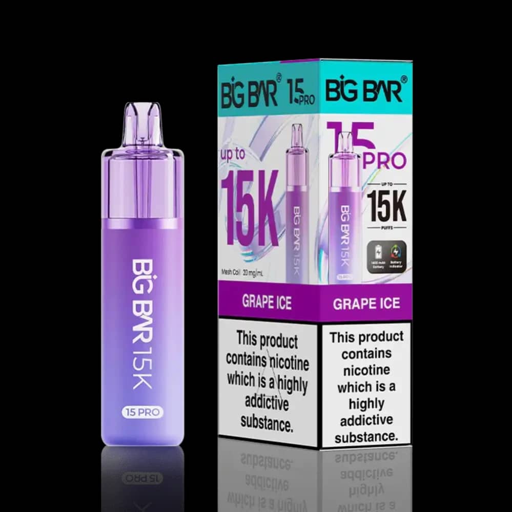 Big Bar Pro 15k Prefilled Vape Kit Grape Ice