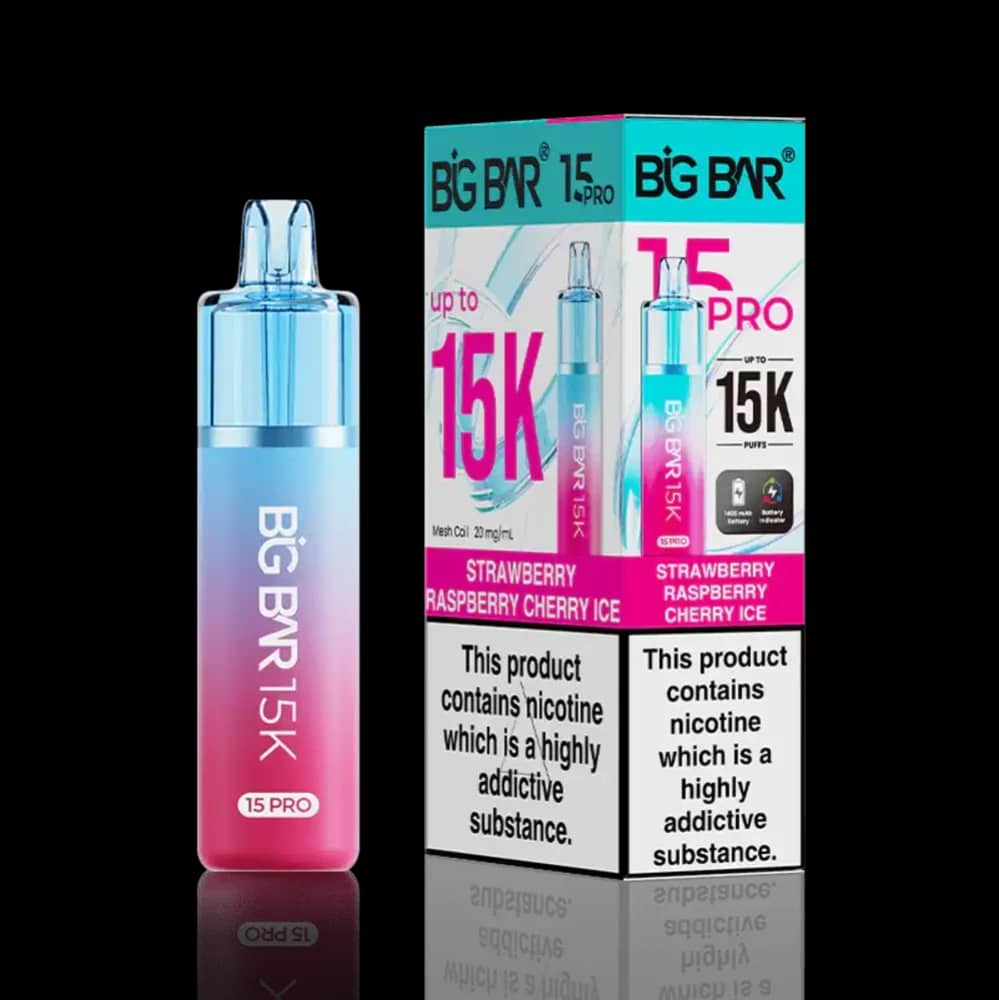 Big Bar Pro 15k Prefilled Vape Kit Strawberry Raspberry Cherry Ice