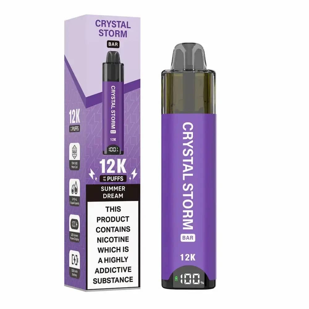 Crystal Strom Bar 12k | Prefilled 20mg Pod Kit | Box of 5 Summer Dream