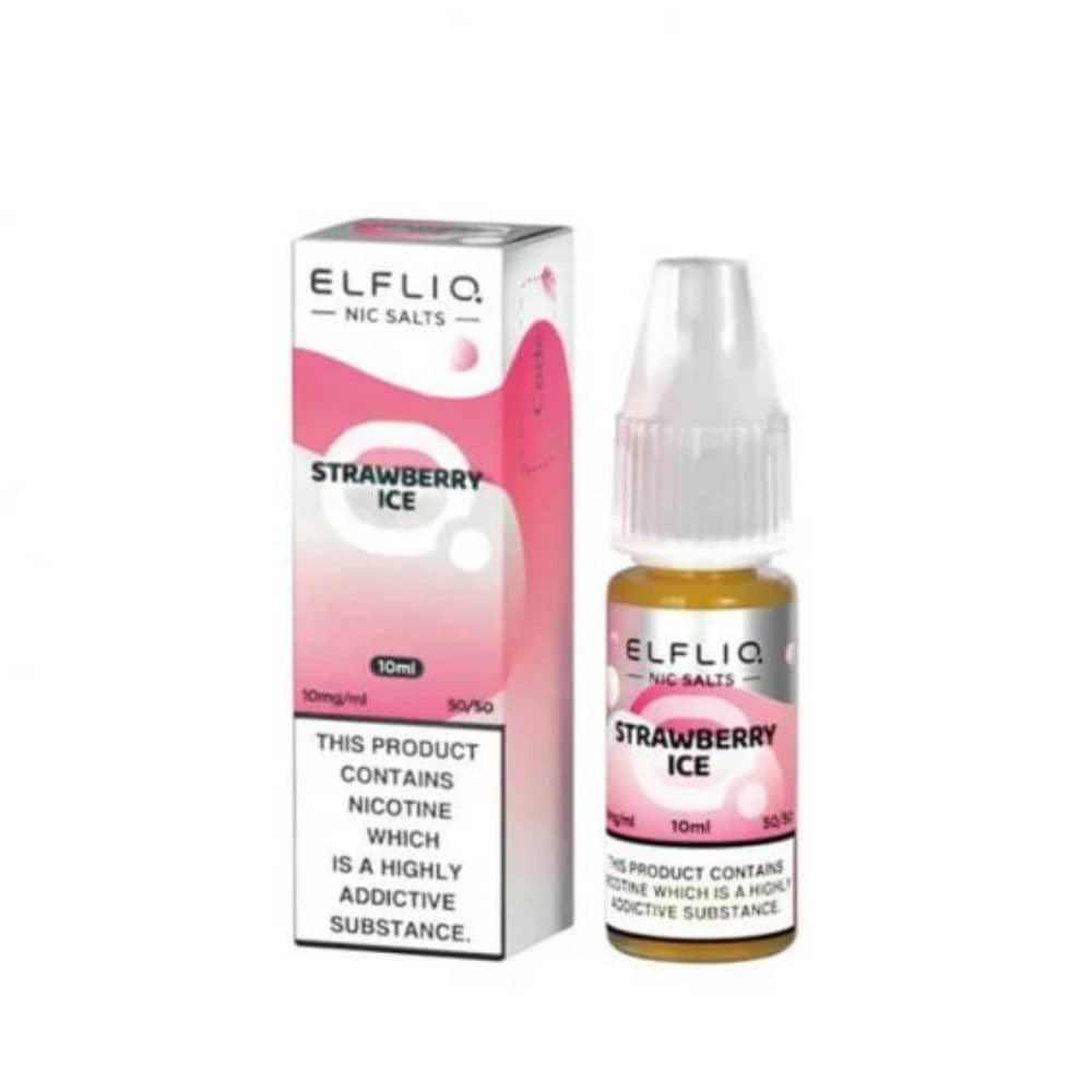 Elf Bar Elfliq Nic Salt E-Liquids 10ml Strawberry Ice 10mg