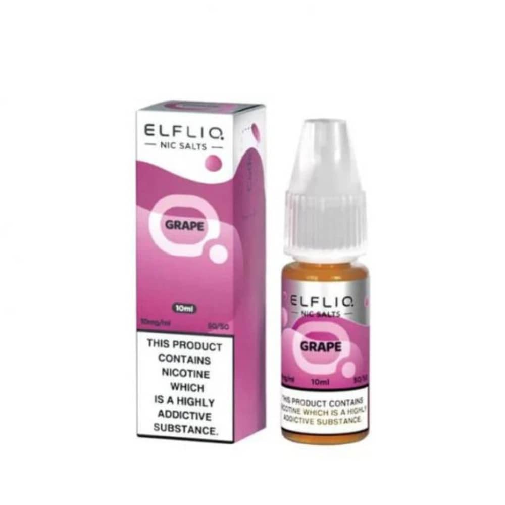 Elf Bar Elfliq Nic Salt E-Liquids 10ml Grape 20mg