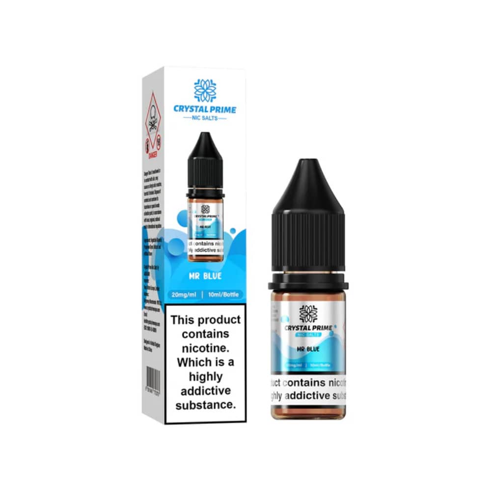 Crystal Prime Nic Salts E-Liquids 10ml Mr Blue 10mg