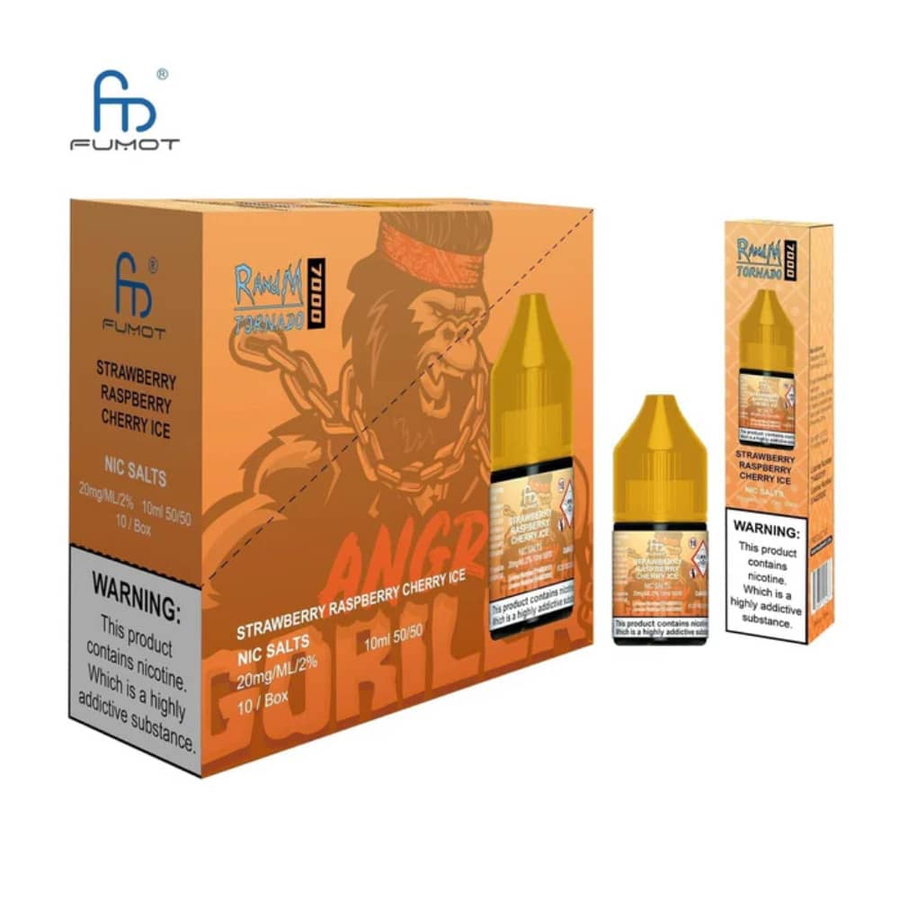 RandM 7000 Nic Salts E-Liquids 10ml Strawberry Raspberry Cherry