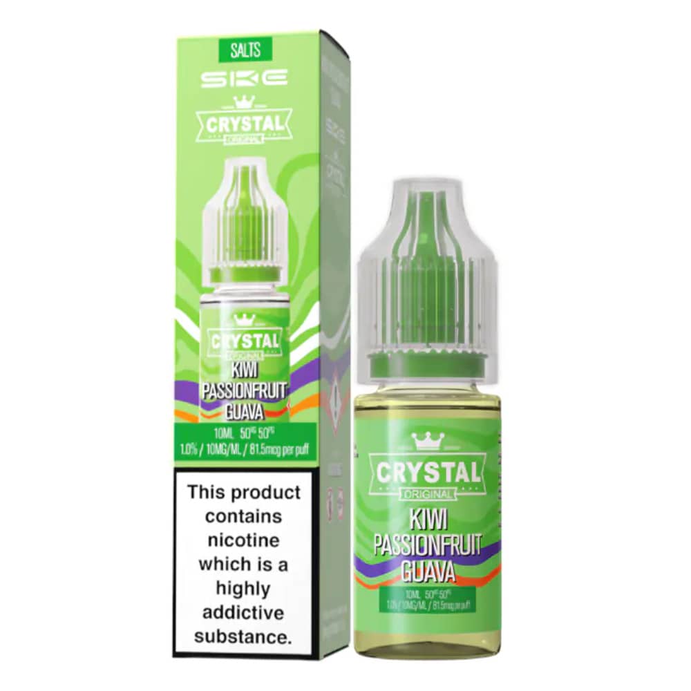 Ske Crystal Nic Salts E-Liquids 10ml Kiwi Passion Fruit Guava 10mg