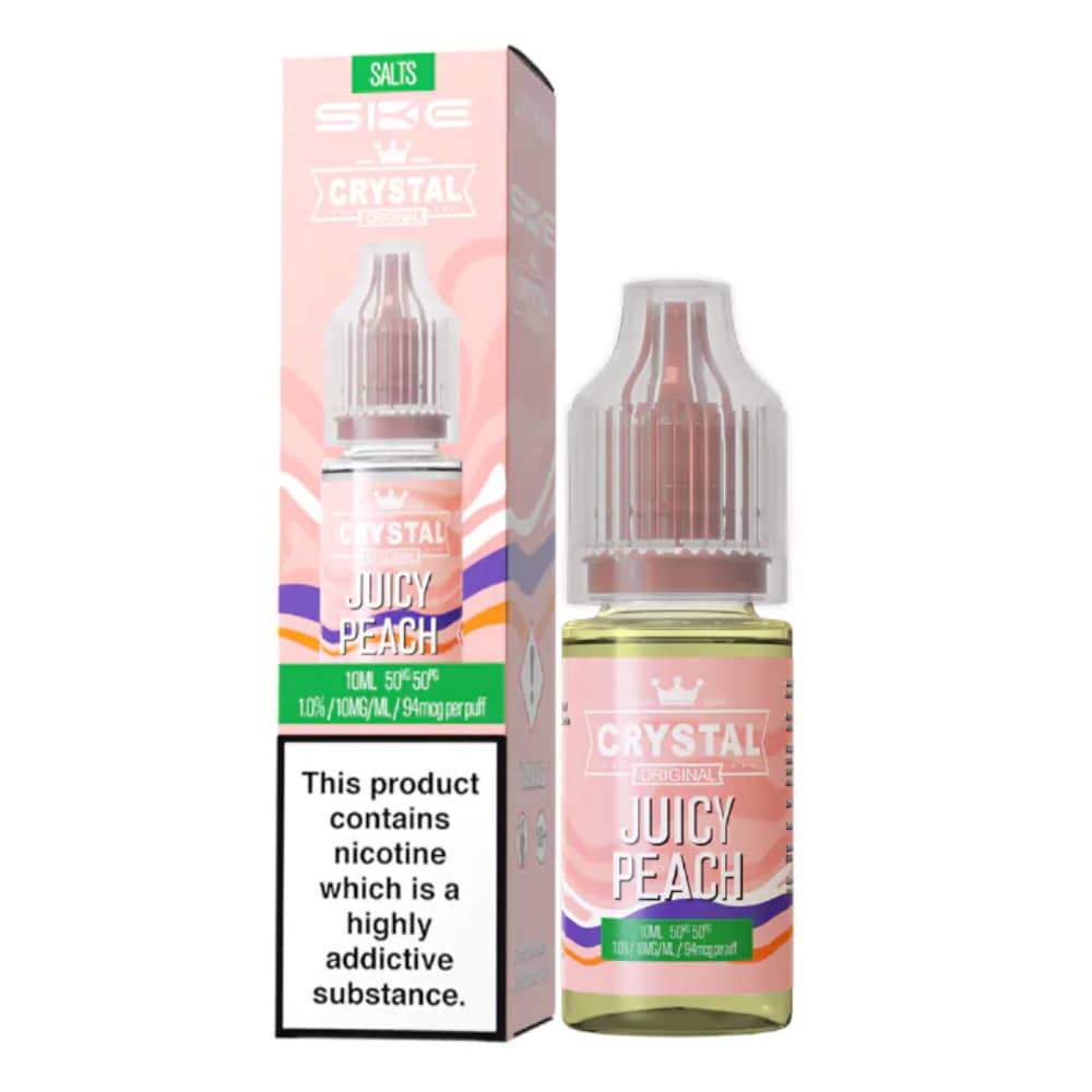 Ske Crystal Nic Salts E-Liquids 10ml Juicy Peach 10mg
