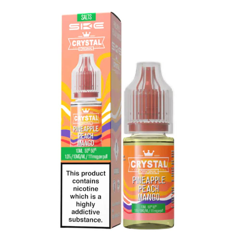 Ske Crystal Nic Salts E-Liquids 10ml Pineapple Peach Mango 10mg